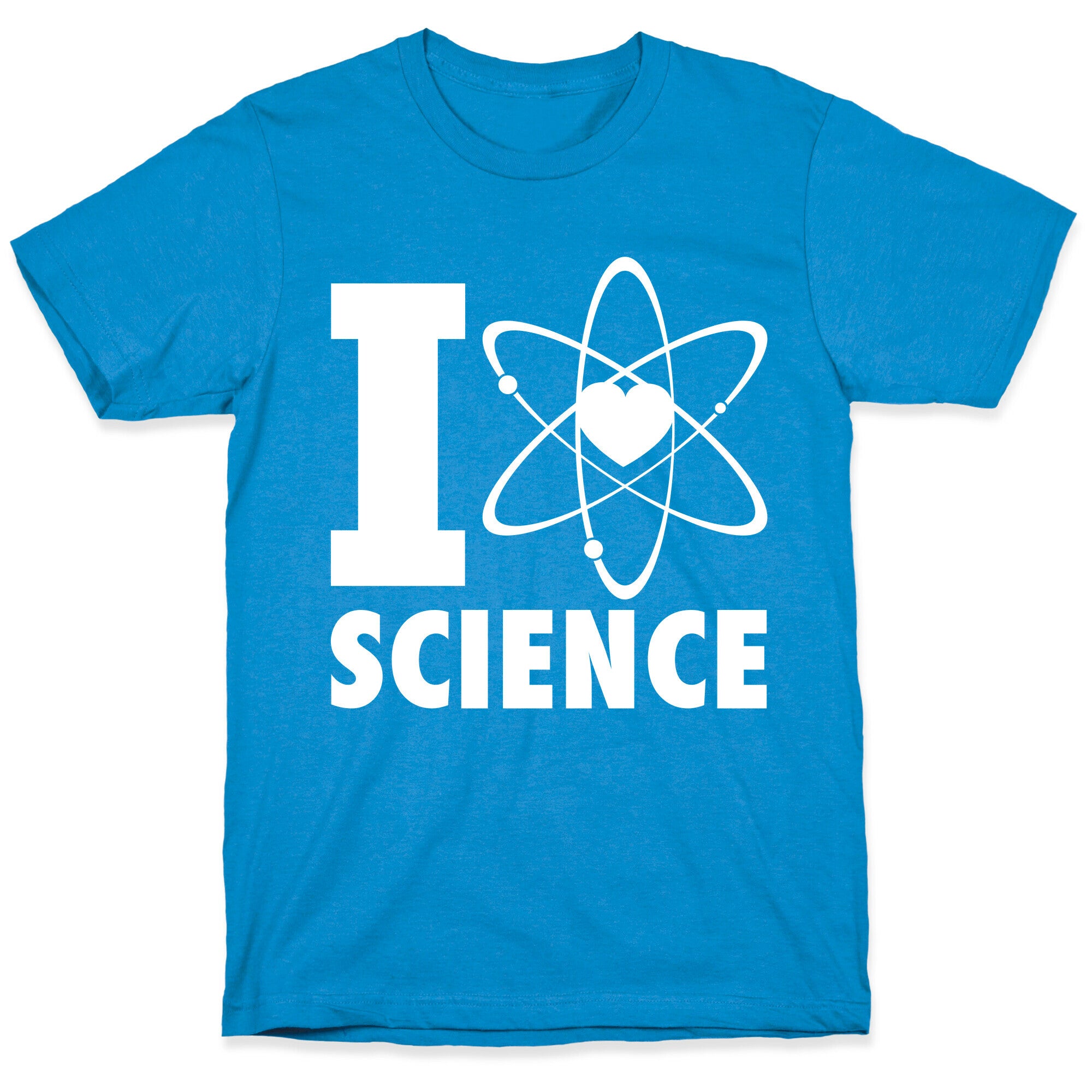 I Love Science (Atom Heart) (White Ink) T-Shirt